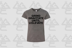 GGE UNISEX GRIND GRAVITATE UNTIL U ELEVATE KIDS T-SHIRT