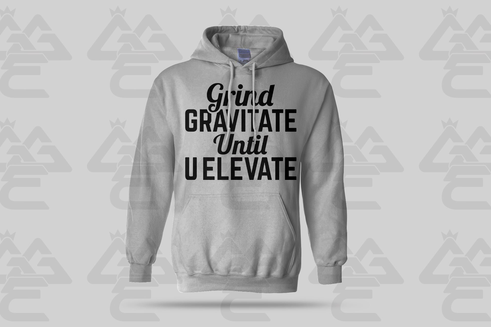 GGE UNISEX GRIND GRAVITATE UNTIL U ELEVATE HOODIE