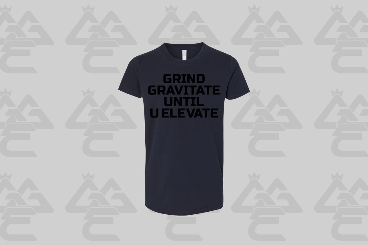 GGE UNISEX GRIND GRAVITATE UNTIL U ELEVATE KIDS T-SHIRT