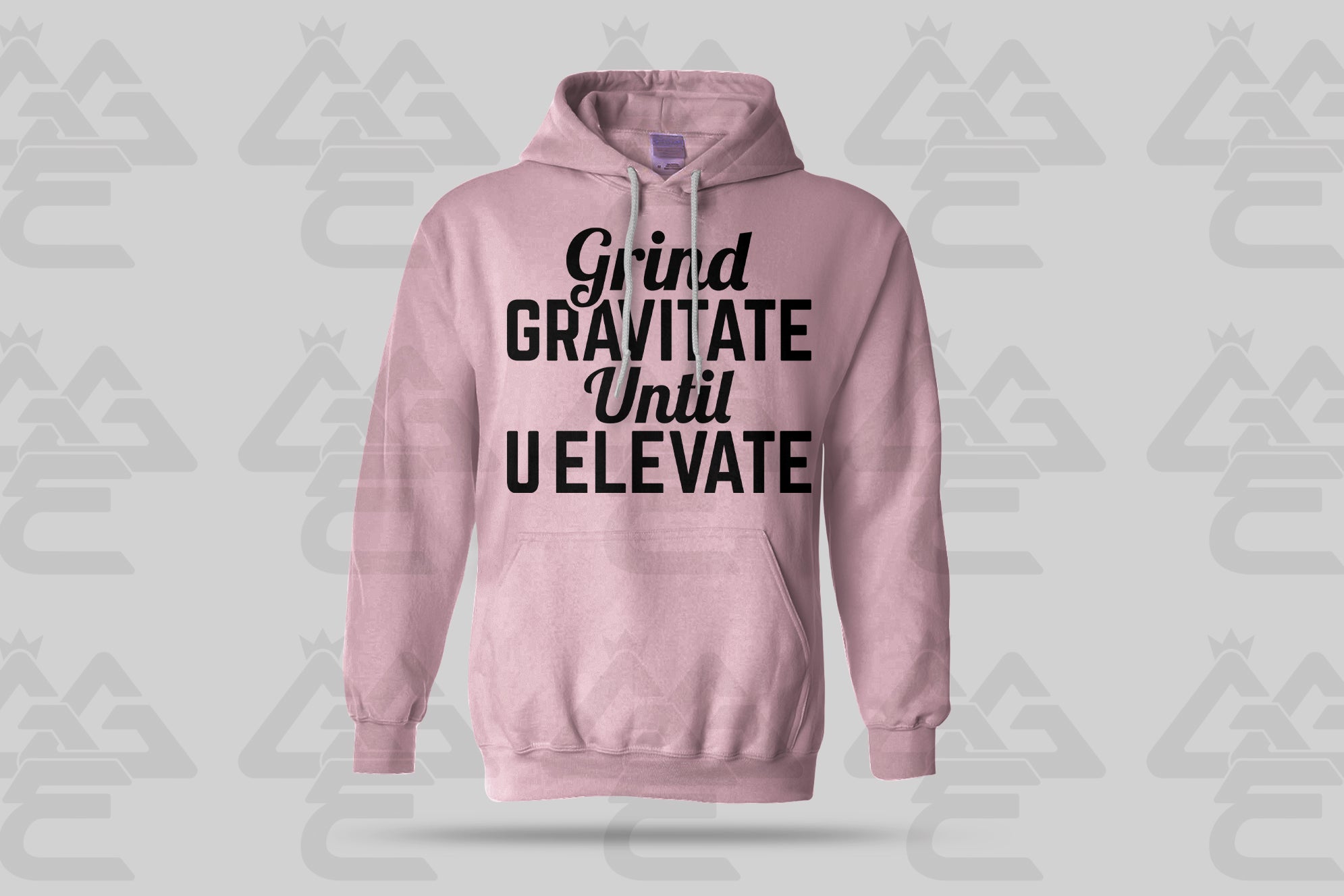 GGE UNISEX GRIND GRAVITATE UNTIL U ELEVATE HOODIE