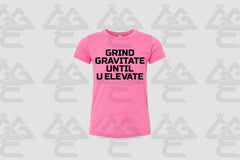 GGE UNISEX GRIND GRAVITATE UNTIL U ELEVATE KIDS T-SHIRT