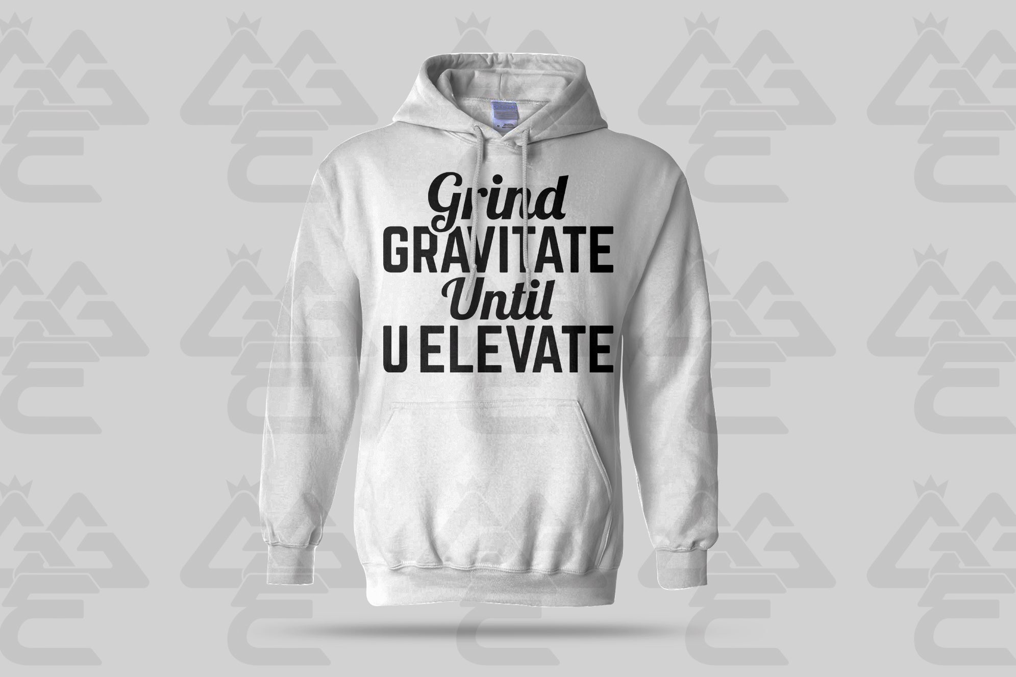 GGE UNISEX GRIND GRAVITATE UNTIL U ELEVATE HOODIE